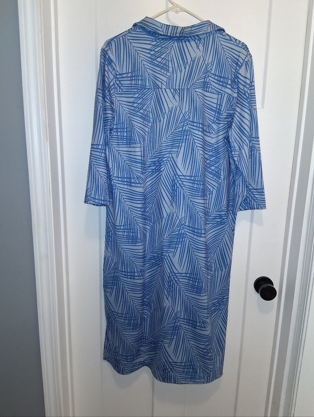 Vineyard Vines Blue Leaf-Print Performance Dress Size XL - Picture 5 of 5